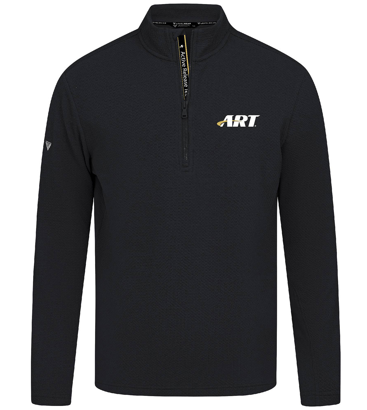 ART Marathon Quarter Zip – Performance Cotton Blend Pullover – Black