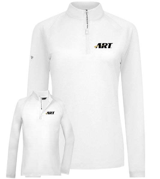 ART Flex Midlayer – Women’s Performance Quarter Zip – White