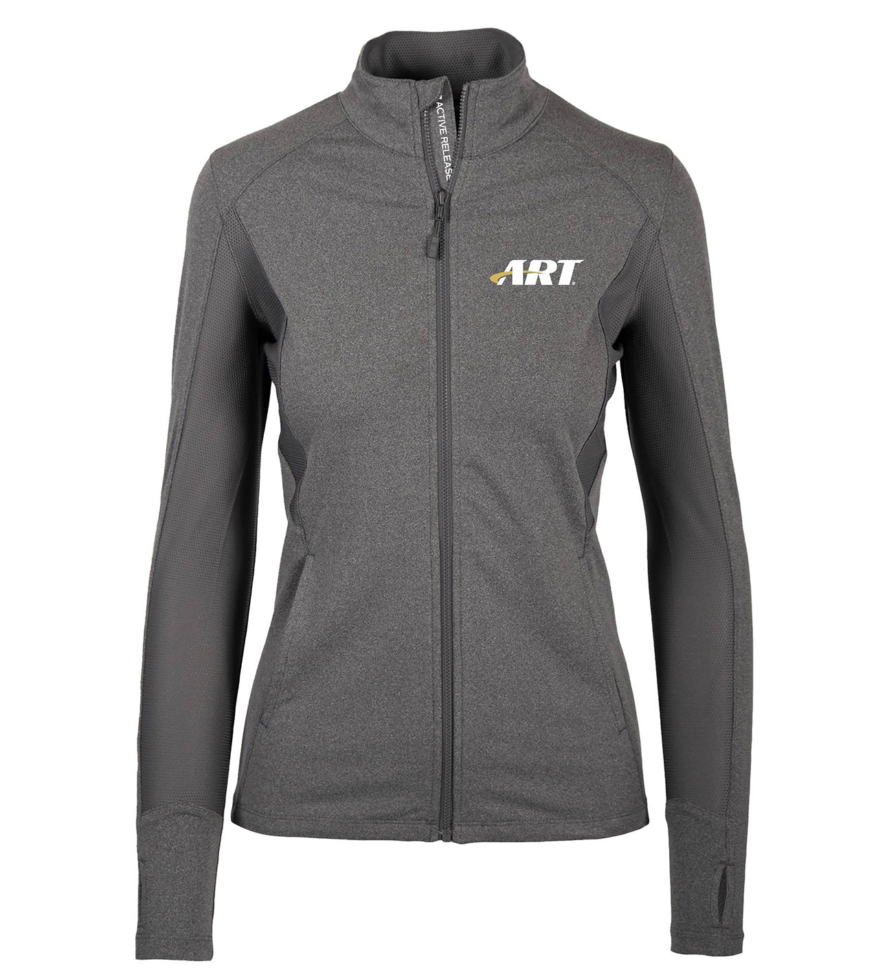 ART Alyssa Midlayer – Women’s Full-Zip Performance Jacket – Heather Charcoal
