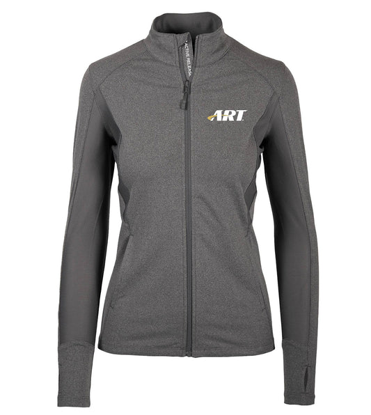 ART Alyssa Midlayer – Women’s Full-Zip Performance Jacket – Heather Charcoal