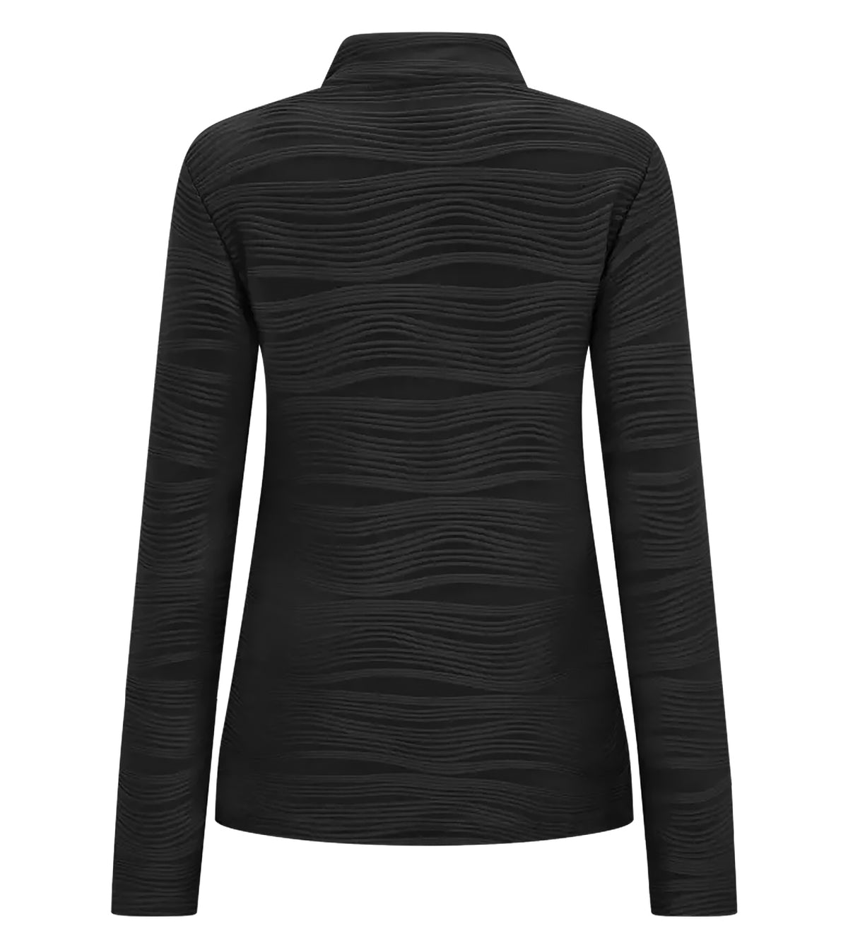 ART Lynn Quarter Zip – Performance Cotton Blend Pullover – Black