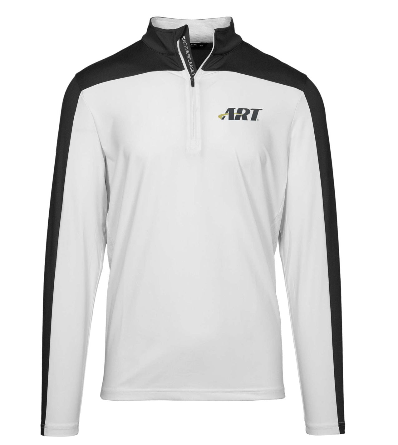 Pitch Quarter Zip Midlayer – ART Provider Performance Layer – White/Charcoal