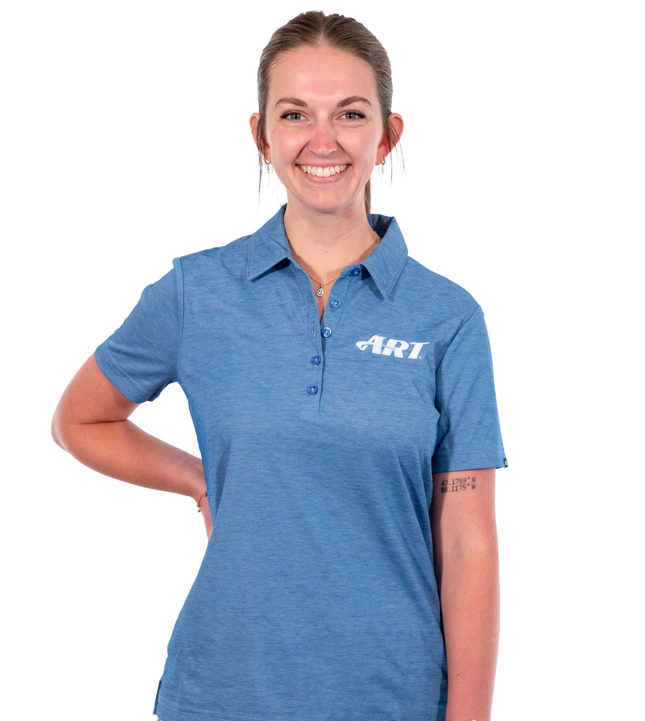 Women's - TravisMathew Women's Oceanside Heather Polo - Classic Blue Heather