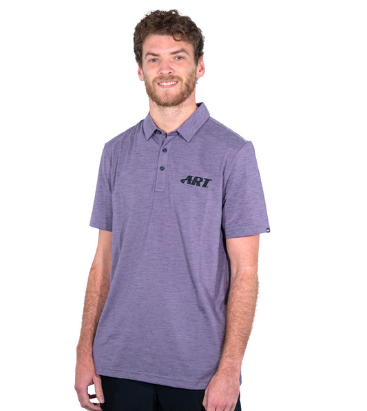 Men's TravisMathew Auckland Slub Polo Purple Sage