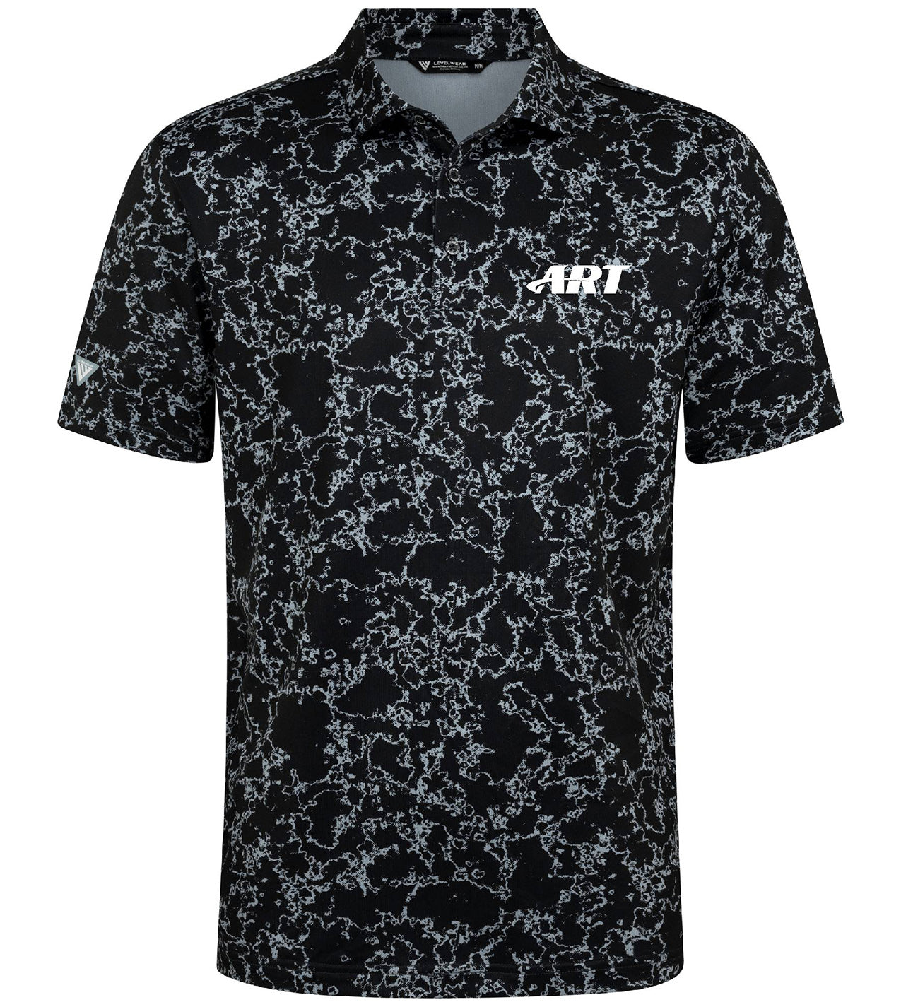 ART Camoflow Polo – Modern Camo Performance Polo – Pebble/Black