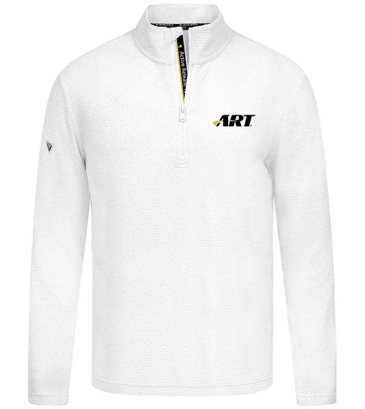 ART Marathon Quarter Zip – Performance Cotton Blend Pullover – White