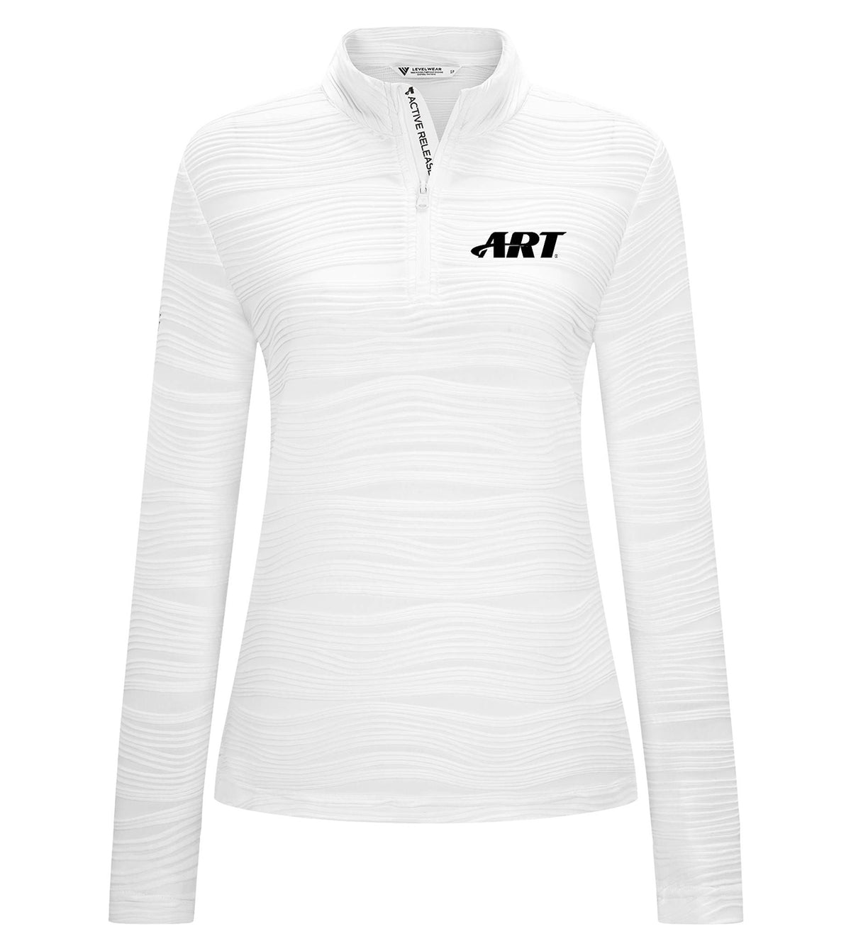 ART Lynn Quarter Zip – Performance Cotton Blend Pullover – White