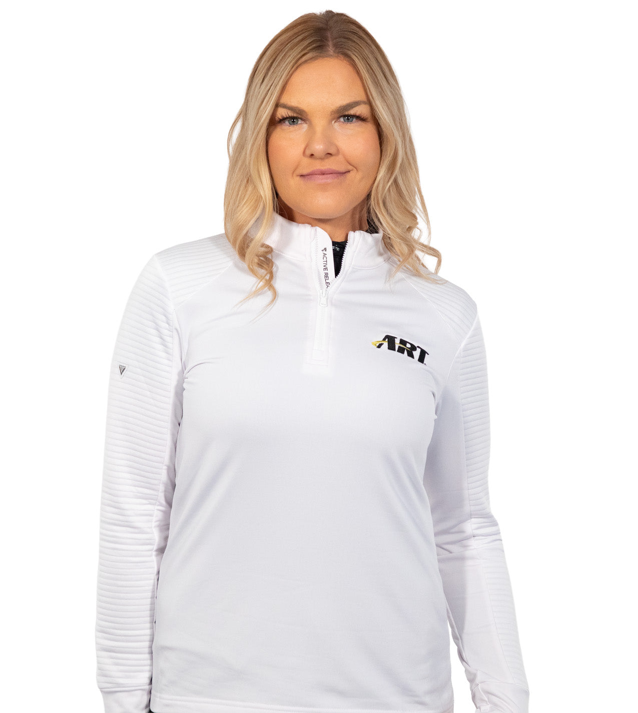 ART Power Midlayer – Women’s Performance Quarter Zip – White