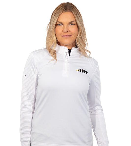 ART Power Midlayer – Women’s Performance Quarter Zip – White