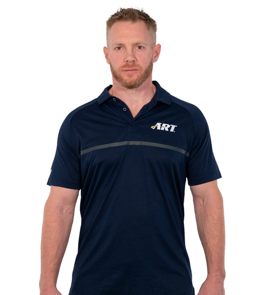 ART Sector Polo – Modern Fit Performance Polo – Navy