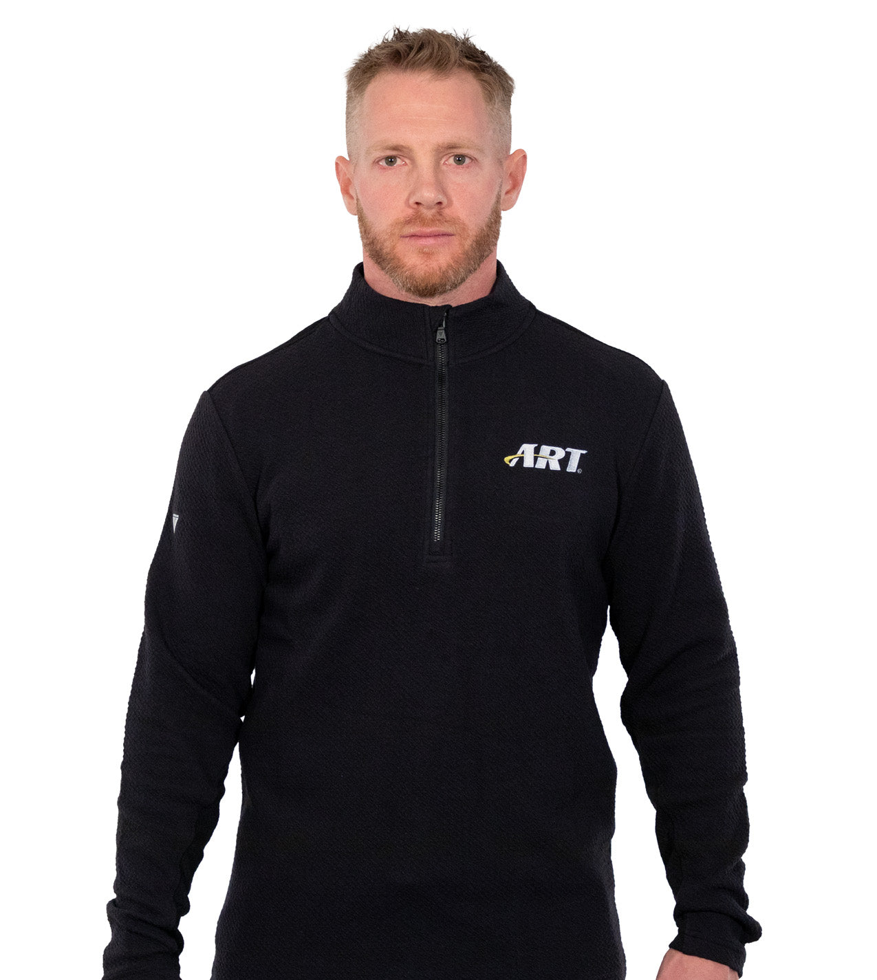 ART Marathon Quarter Zip – Performance Cotton Blend Pullover – Black