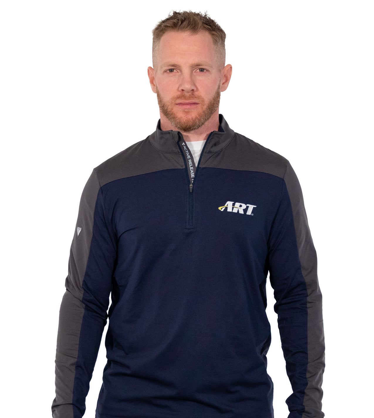 Pitch Quarter Zip Midlayer – ART Provider Performance Layer – Navy/Charcoal