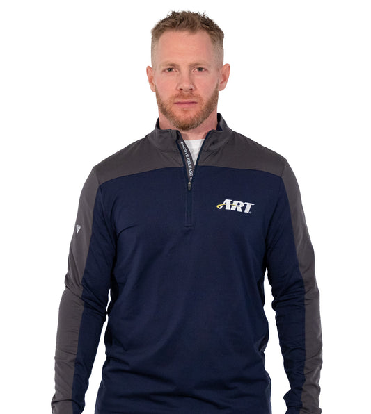Pitch Quarter Zip Midlayer – ART Provider Performance Layer – Navy/Charcoal
