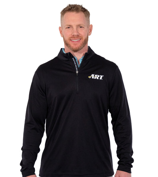 ART Heron Midlayer – Lightweight Performance Quarter Zip – Black