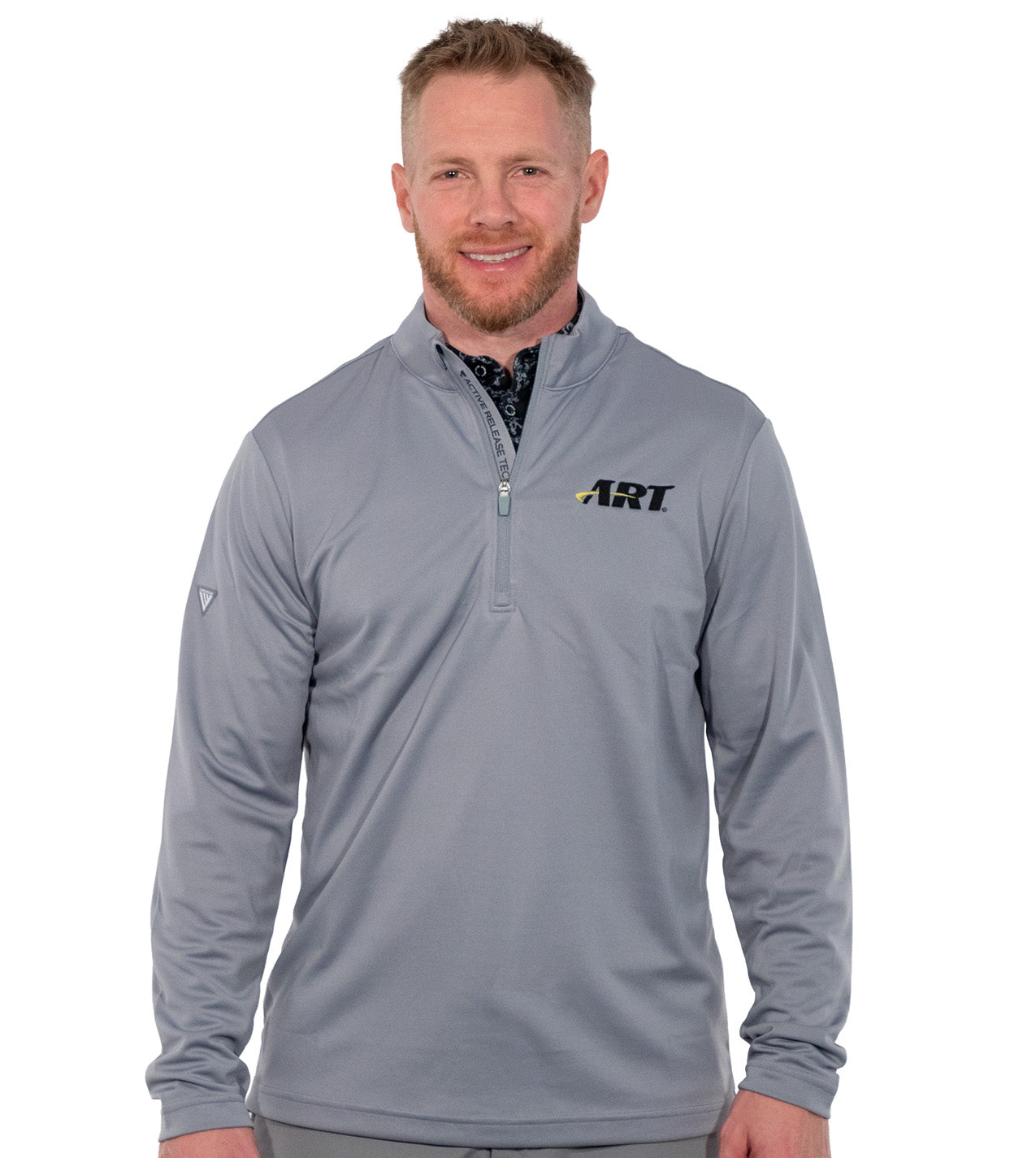 ART Heron Midlayer – Lightweight Performance Quarter Zip – Pebble