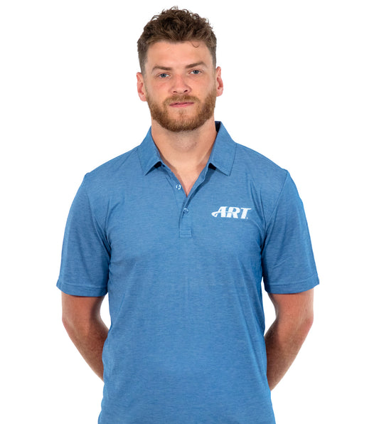 Men's - TravisMathew Oceanside Heather Polo - Classic Blue Heather