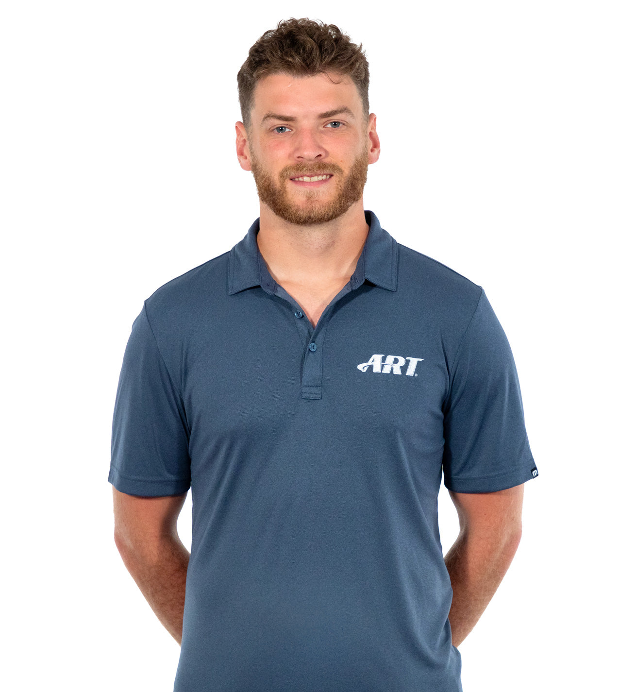 Men's TravisMathew Coto Performance Polo -  Vintage Indigo/Black