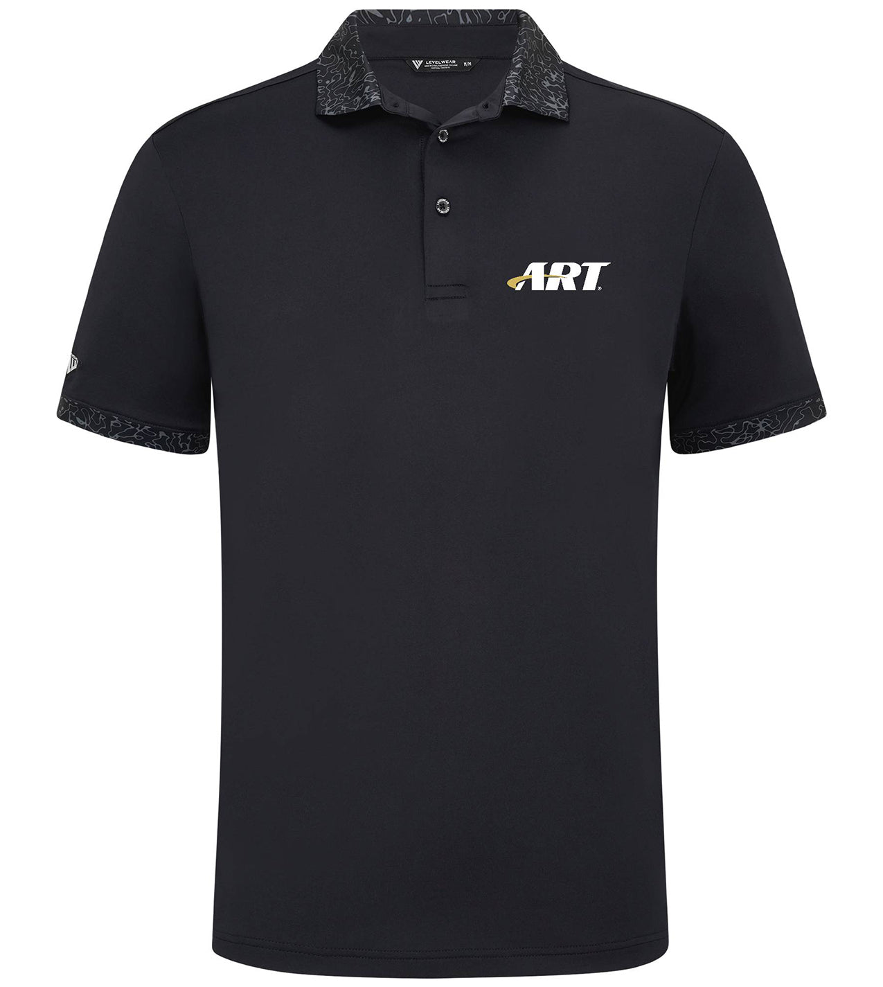 ART Break Polo – Sustainable Performance Golf Polo – Black