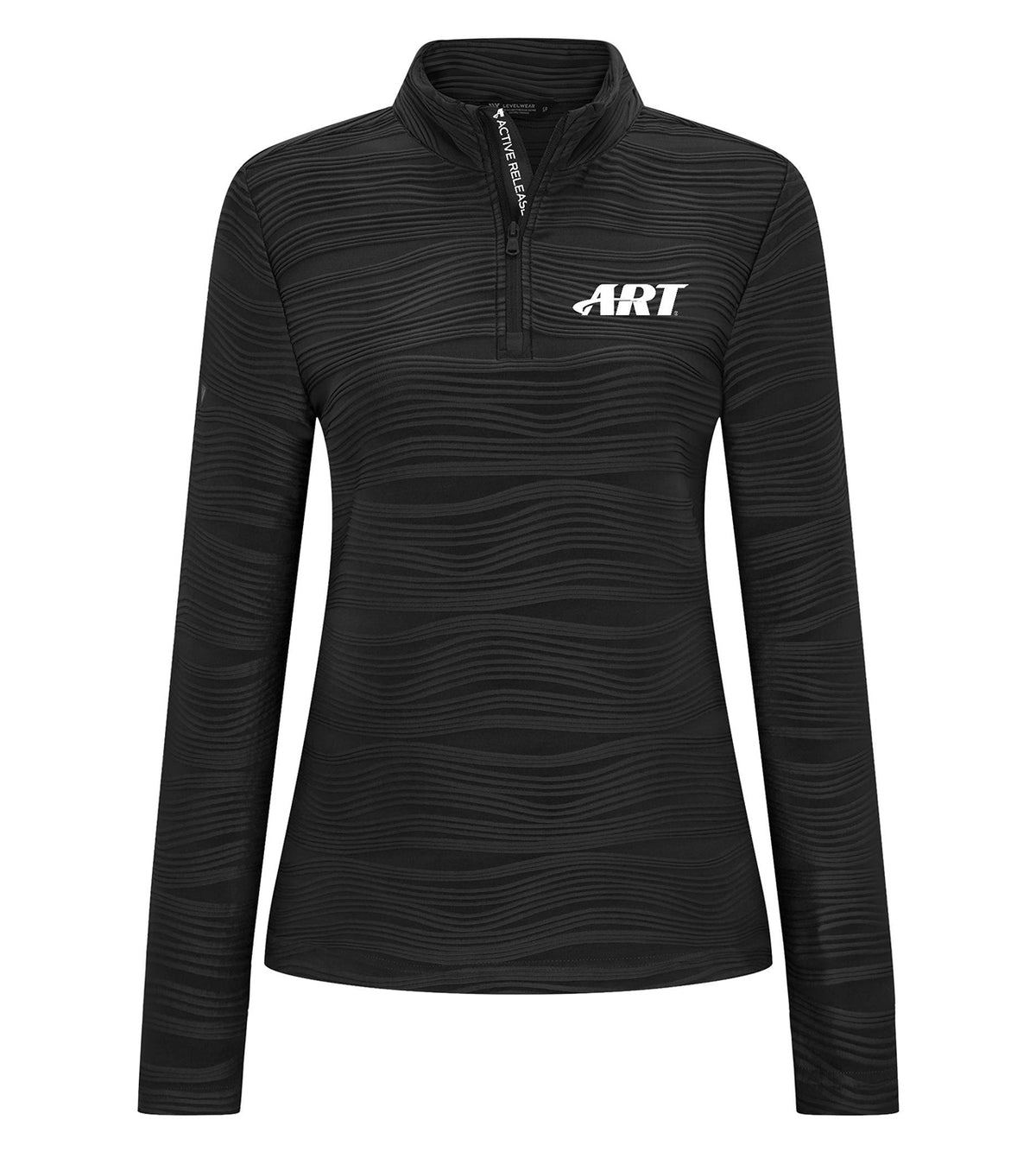 ART Lynn Quarter Zip – Performance Cotton Blend Pullover – Black